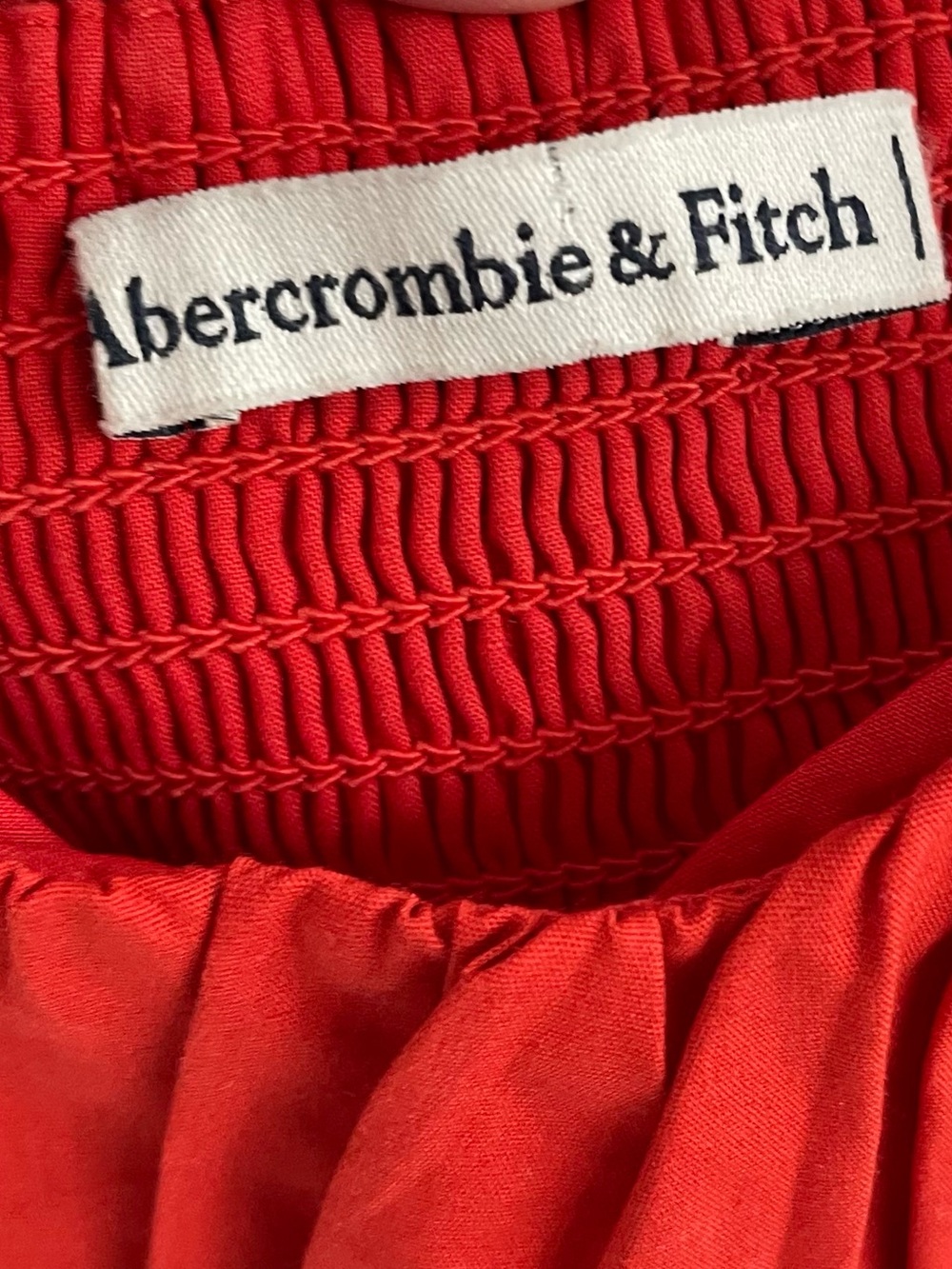 Abercrombie & Fitch Rust Colored Ruched Adjustable Thin Spaghetti Strap Top - Picture 4 of 10